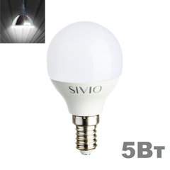 фото LED лампочка Sivio E14 G45 5вт 4100К