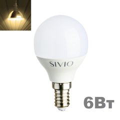 фото LED лампочка Sivio E14 G45 6вт 3000К