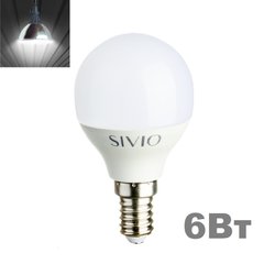 фото LED лампочка Sivio E14 G45 6вт 4100К