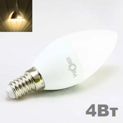 фото LED лампочка Biom E14 C37 4вт 3000К