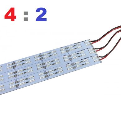 фото LED фітолінійка 12В SMD5630 144led 4:2