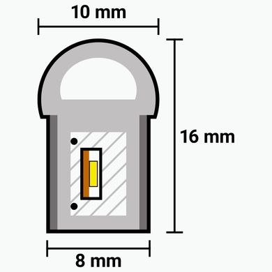 фото LED неон Prolum SF 12в 8*16мм 2,5см нейтральный