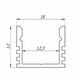 фото Накладной профиль ЛП-12 анод 1м + матовый рассеиватель