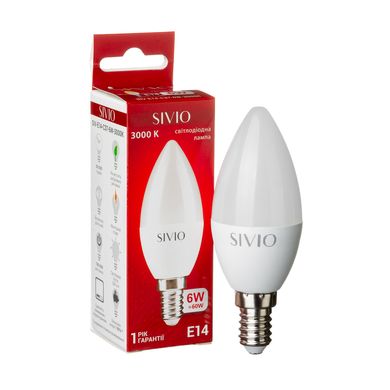 фото LED лампочка Sivio E14 C37 6вт 3000К