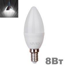 фото LED лампочка Sivio E14 C37 8вт 4100К