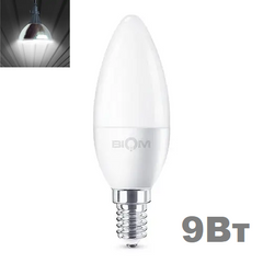 фото LED лампочка Biom E14 C37 9вт 4500К