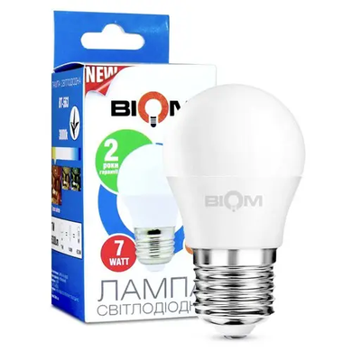 фото LED лампочка Biom E27 G45 7вт 3000К