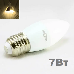 фото LED лампочка Biom E27 C37 7вт 3000К