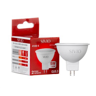 фото LED лампочка Sivio GU5.3 MR16 5вт 4100К