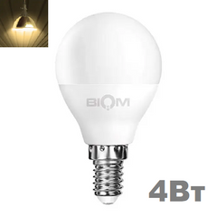 фото LED лампочка Biom E14 G45 4вт 3000К